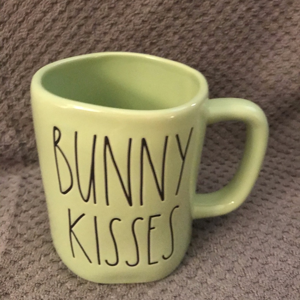 Rae Dunn green bunny kisses mug